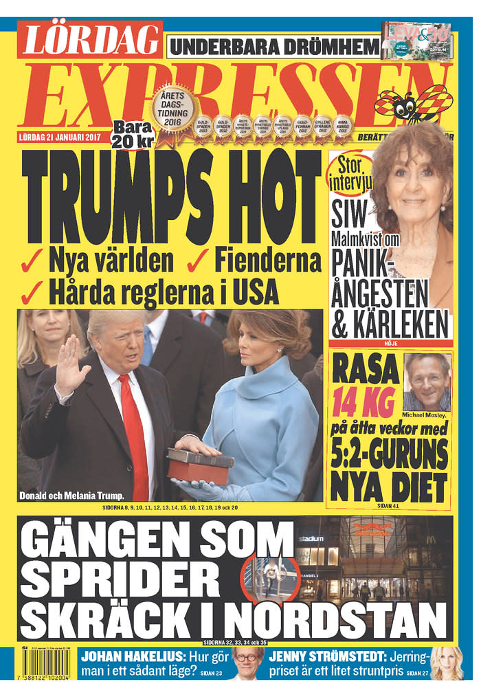 <p>Expressen, Stockholm, Sweden. (newseum.org) </p>