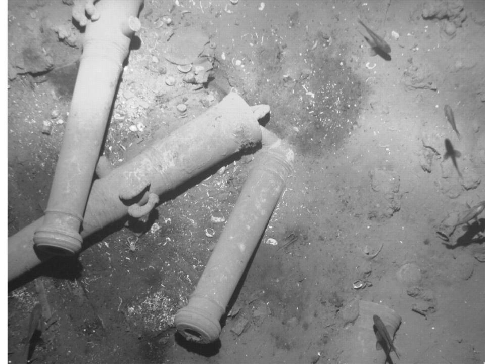 Artifacts found in the wreckage of Spanish galleon San Jose are seen in this undated handout photo provided by the Colombian Ministry of Culture on December 5, 2015.  / Credit: REUTERS/Colombian Ministry of Culture/Handout via Reuters