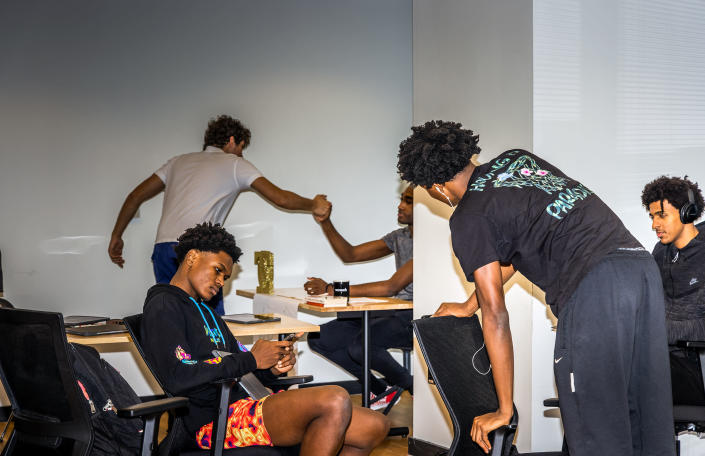 Players take classes at a WeWork space in the Buckhead neighborhood of Atlanta.<span class="copyright">Andrew Hetherington for TIME</span>