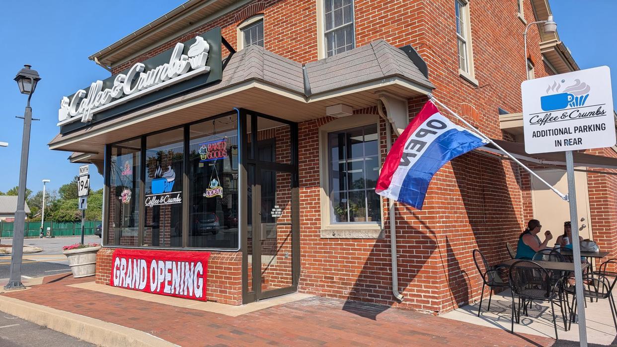 Coffee & Crumbs coffee shop on the square in Abbottstown on Aug. 27, 2024 has had a successful opening in a high-traffic area.