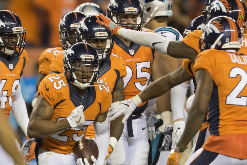 Cornerback Chris Harris Jr. (25) joined the Denver Broncos as an undrafted free agent in 2011. File Photo by Gary C. Caskey/UPI