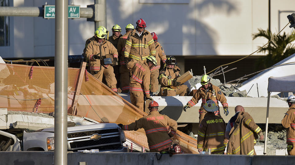 Bridge collapses at Florida International University in Miami