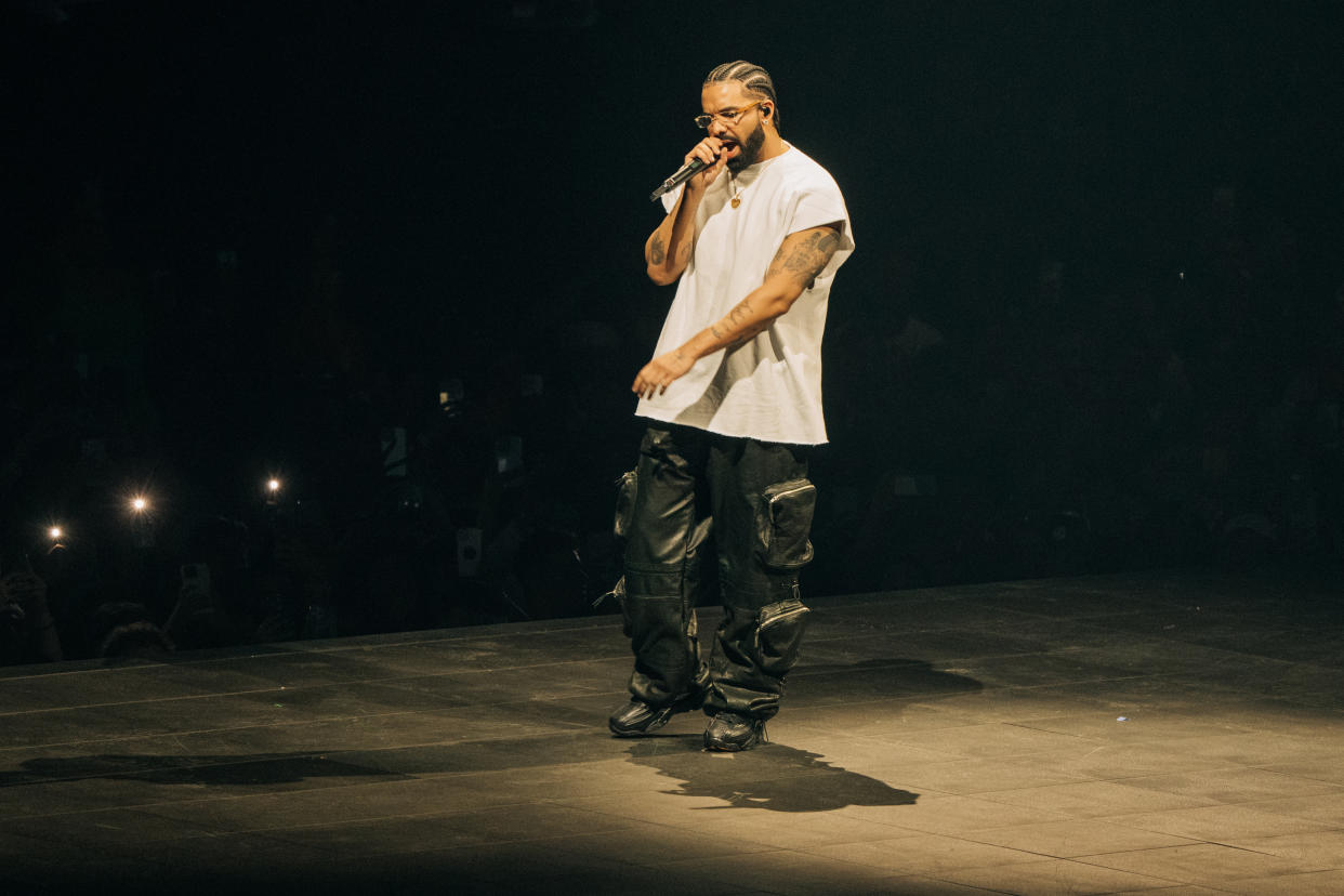 Drake en el Barclays Center de Brooklyn, el 17 de julio de 2023. (Jeenah Moon/The New York Times).