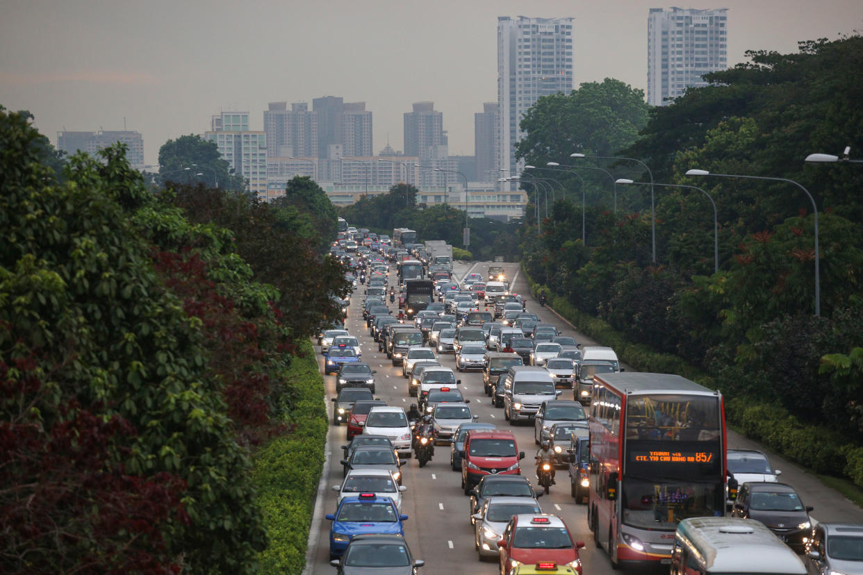 Rush hour traffic on the CTE. (Yahoo News Singapore file photo)