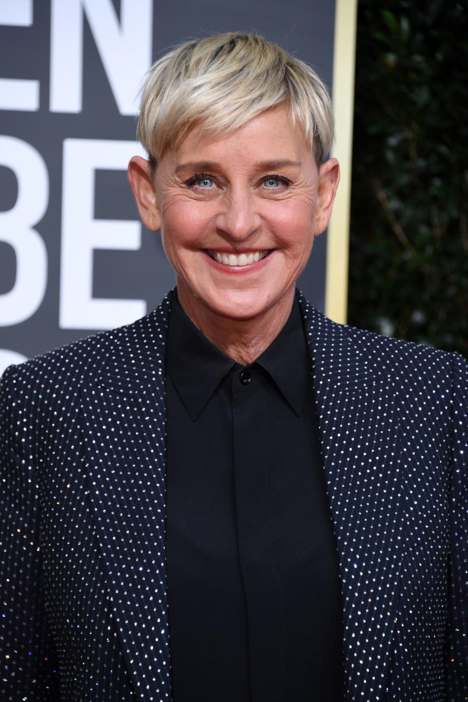 US comedian Ellen DeGeneres arrives for the 77th annual Golden Globe Awards on January 5, 2020, at The Beverly Hilton hotel in Beverly Hills, California. (Photo by VALERIE MACON / AFP) (Photo by VALERIE MACON/AFP via Getty Images)