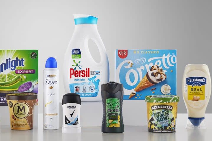 A selection of Unilever’s biggest brands (Unilever)