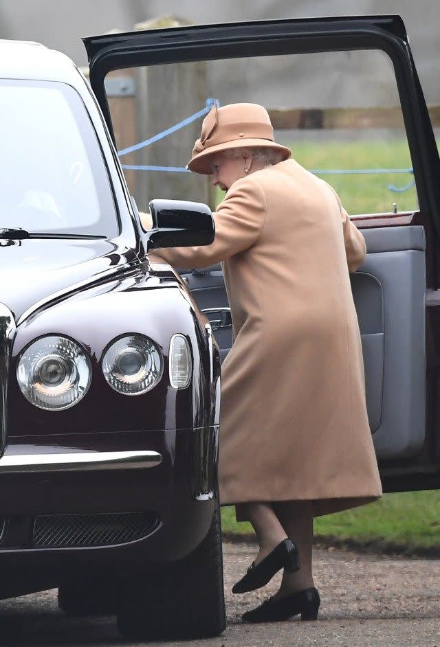 The royal couple greeted fans in Sandringham, England.