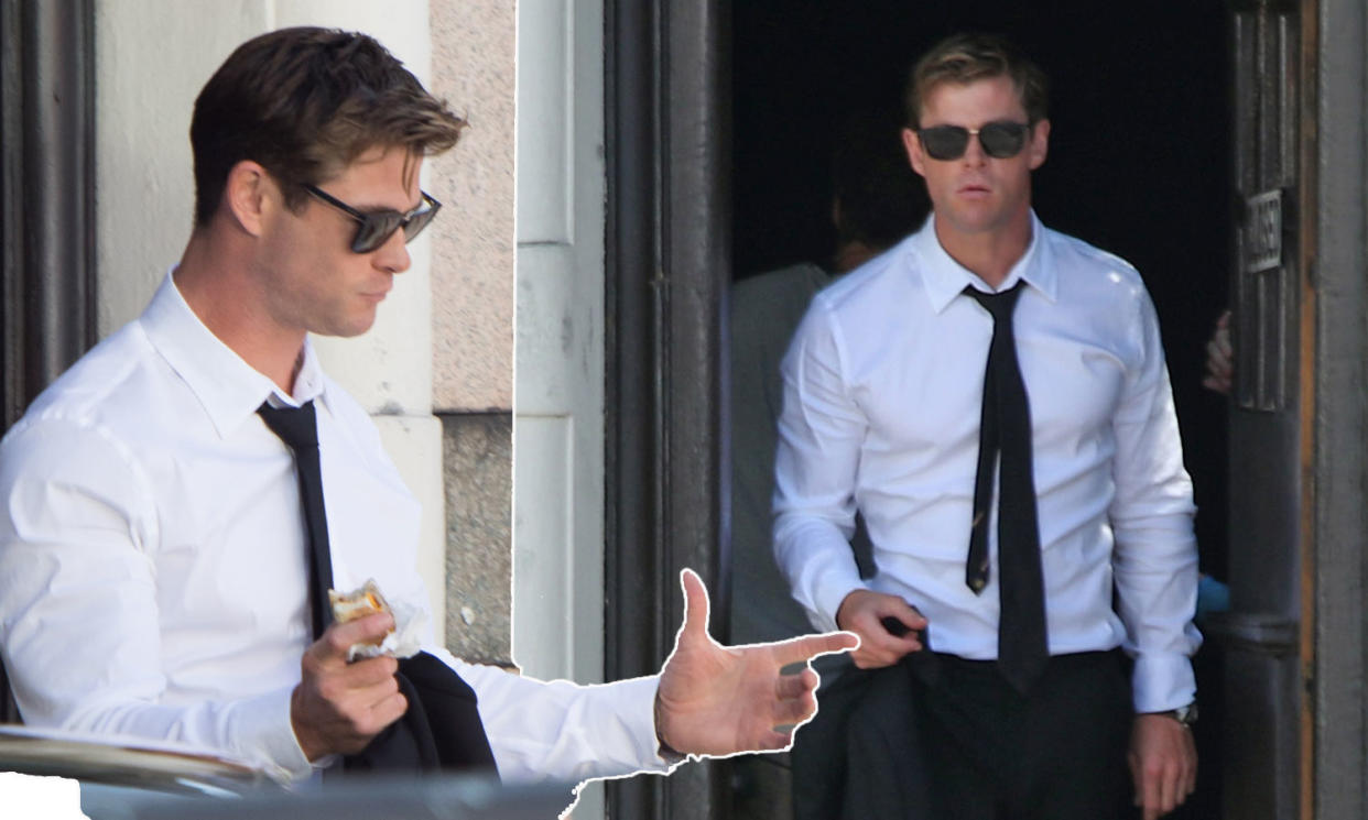 Chris Hemsworth shooting in ‘Men In Black 4’ (WENN/PA)