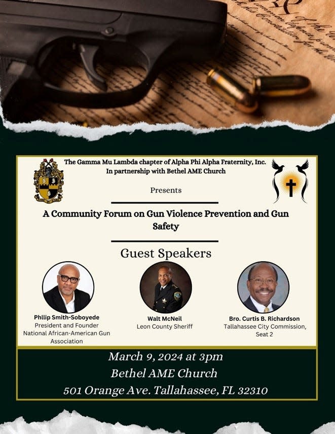 Bethel A.M.E. Church says it will host "A Community Forum of Gun Violence Prevention and Gun Safety."