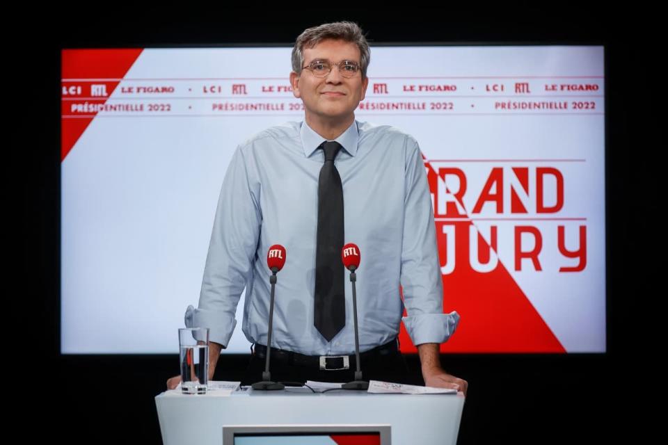 Arnaud Montebourg, invité dimanche 7 novembre 2021 du Grand Jury de RTL, Le Figaro et LCI. - Thomas Padilla pour RTL