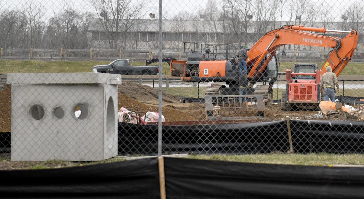 The Stark Area Regional Transit Authority has started work on a new station along Tommy Henrich Drive NW in Massillon.