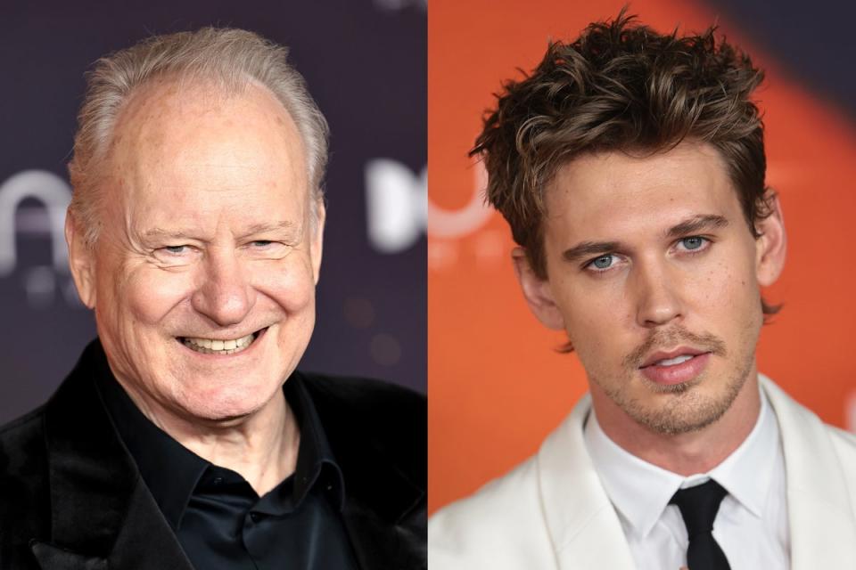 Stellan Skarsgård, left, and Austin Butler, right, star in the blockbuster out in March (Getty Images)