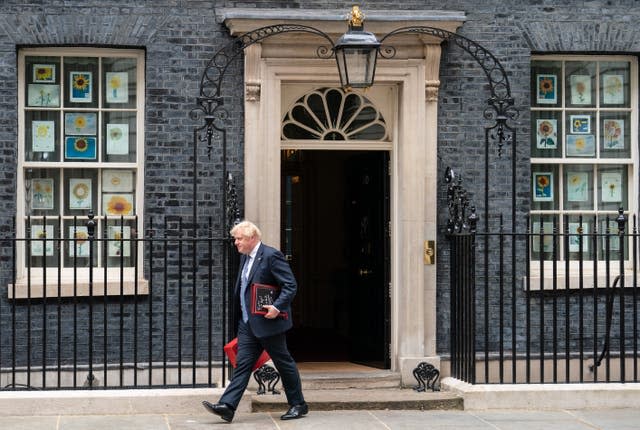 Prime Minister Boris Johnson outside 10 Downing Street