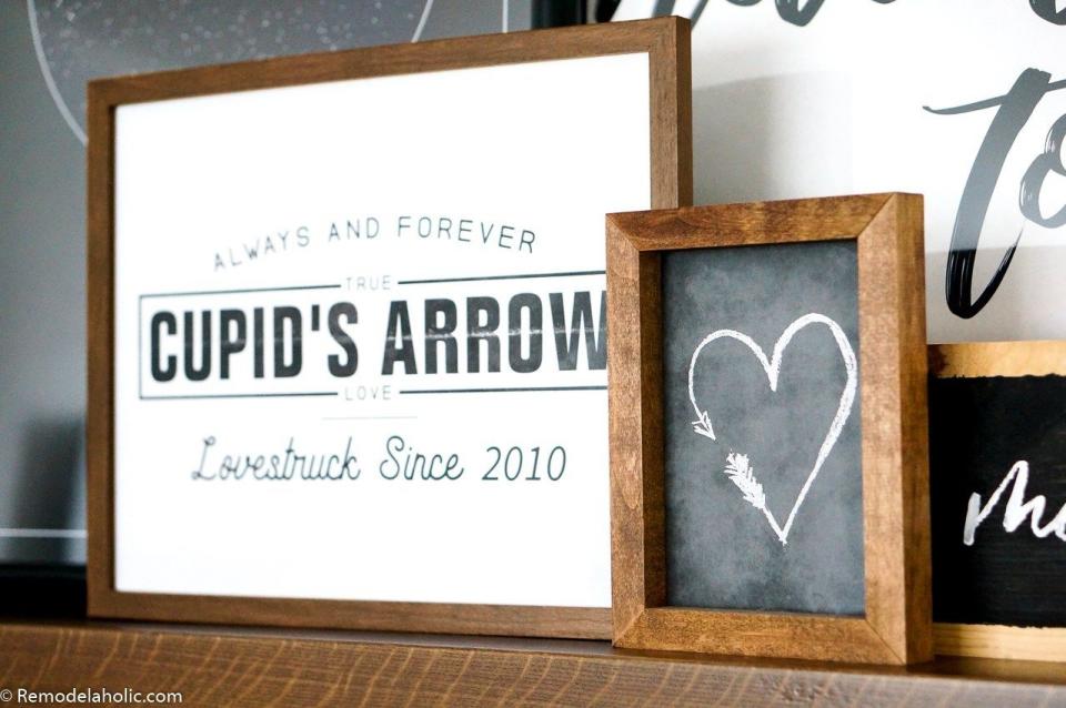 DIY Cupid's Arrow Sign