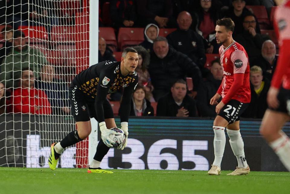 Daily Echo: Alex McCarthy had little to do in Southampton's 3-0 win over Preston