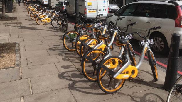 oBike在倫敦剛推出不過五天，就被要求暫時撤回