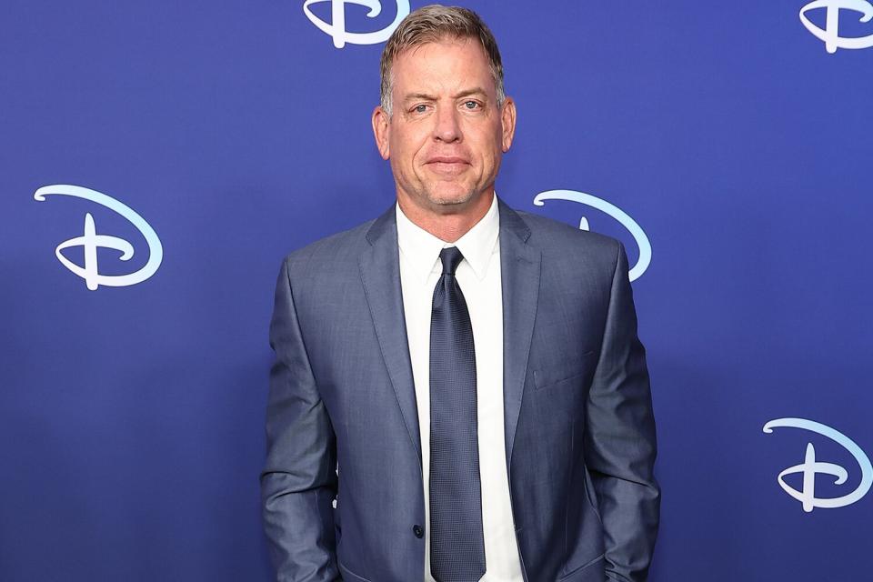 Troy Aikman attends the 2022 ABC Disney Upfront at Basketball City - Pier 36 - South Street on May 17, 2022 in New York City.