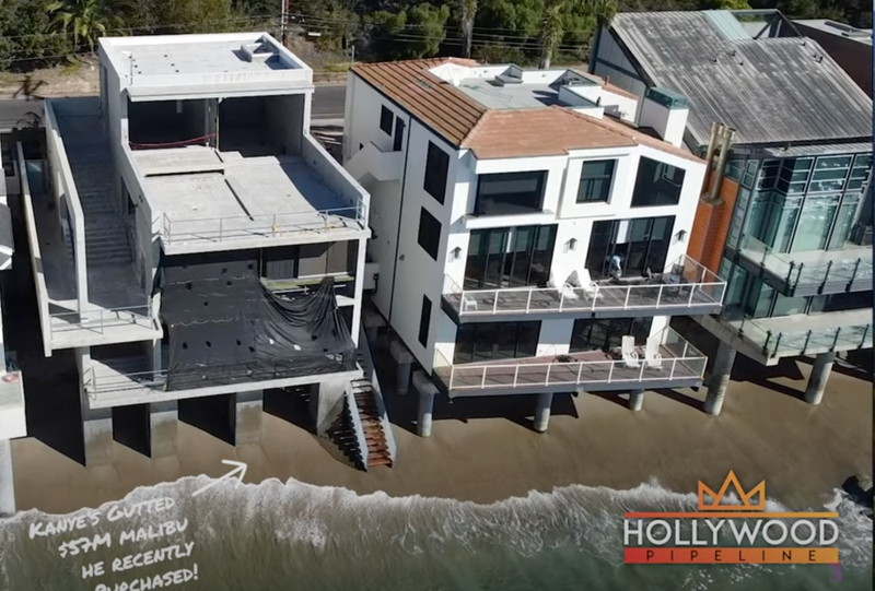 Reportedly a photo of Kanye West’s Malibu home - Screenshot: <a class="link " href="https://www.youtube.com/watch?v=Q3EdCz_5fRE" rel="nofollow noopener" target="_blank" data-ylk="slk:Hollywood Pipeline/Youtube;elm:context_link;itc:0;sec:content-canvas">Hollywood Pipeline/Youtube</a>