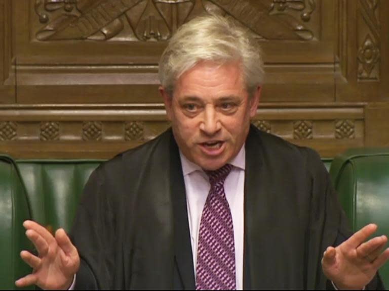 John Bercow will stand down as speaker next summer, it was confirmed today (ParliamentTV)