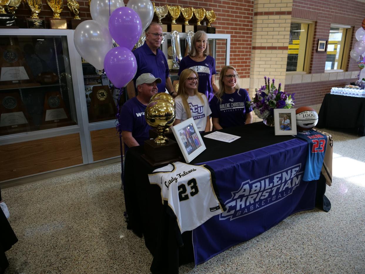 Bushland's Emma Troxell signs to play basketball for Abilene Christian University on Thursday, Nov. 10, 2022 at Bushland High School