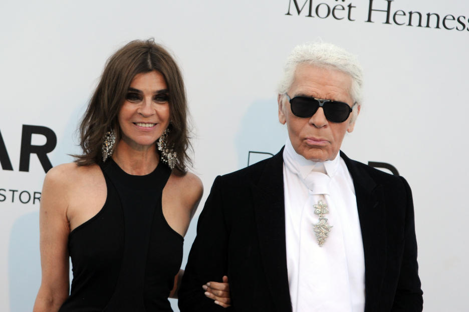 Carine Roitfeld and Karl Lagerfeld