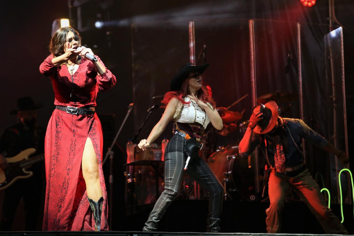 MONTERREY, MEXICO - JUNE 12: Singer Yuridia performs onstage at Palco Tecate on June 12, 2021 in Monterrey, Mexico. (Photo by Medios y Media/Getty Images)