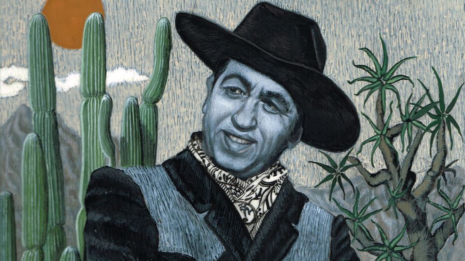 Gardens also feature often in Sokhanvari's work, as here in "Cowboy Ali" (2015). - Courtesy the artist/Kristin Hjellegjerde Gallery