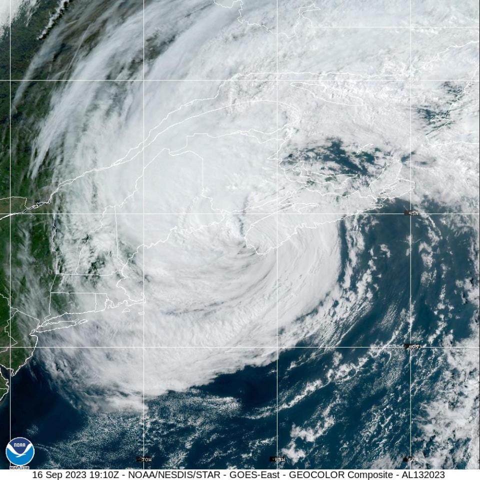 Lee, the post tropical cyclone that had once been a ferocious Category 5 storm, finally made landfall on Saturday, Sept. 16 on Long Island in Nova Scotia, Canada. The National Hurricane Center estimated its maximum sustained winds at landfall were 70 mph.