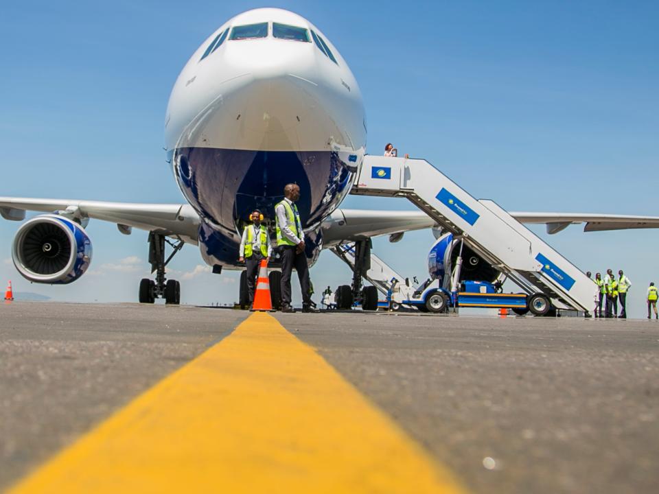 Africa first: RwandAir is trialling the Travel Pass on flights from Kigali (pictured) to Nairobi (RwandAir)