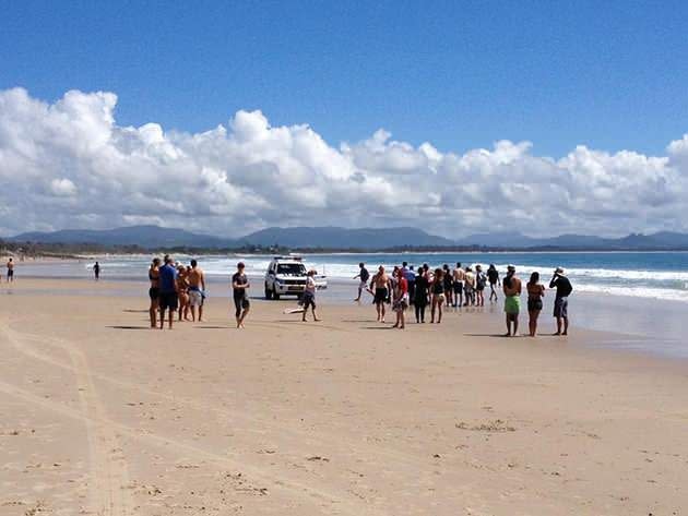 A man has died in a shark attack at Byron Bay on the NSW north coast, paramedics have confirmed. Photo: Courtesy of the ABC