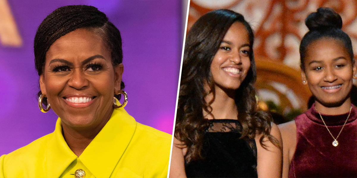 Michelle Obama Shares Moment Visiting Daughters Malia And Sasha