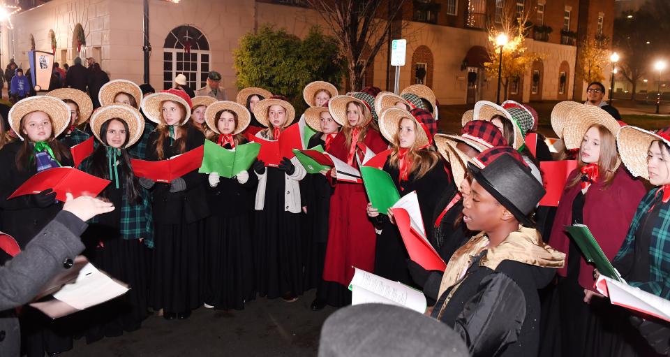 A Dickens of a Christmas is a Victorian holiday event that was held in downtown Spartanburg on Dec. 6. Young people dressed in Victorian period attire for the night. 