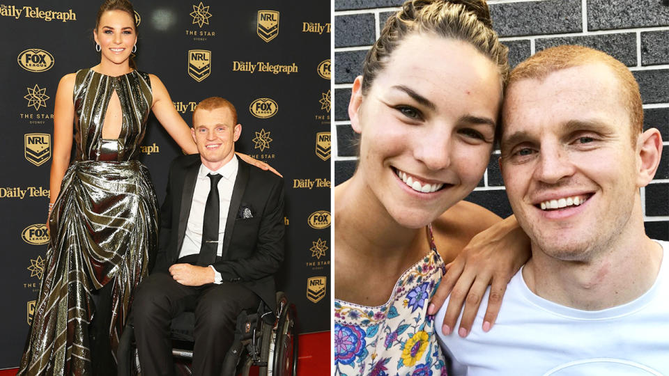 Alex McKinnon, pictured here with ex-wife Teigan Power.