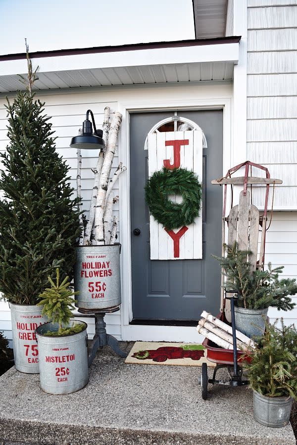 Rustic Christmas Porch