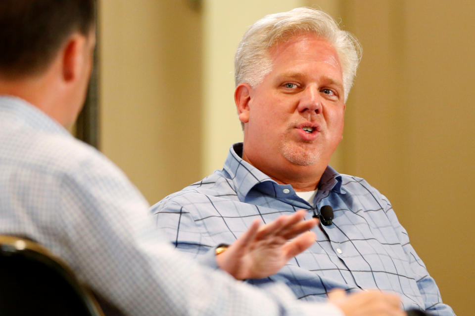 Television personality Glenn Beck speaks during the Politicon convention in Pasadena, Calif., in 2016. 