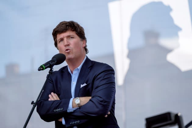 Conservative Festival In Hungary Features U.S. TV Host Tucker Carlson - Credit: Janos Kummer/Getty Images