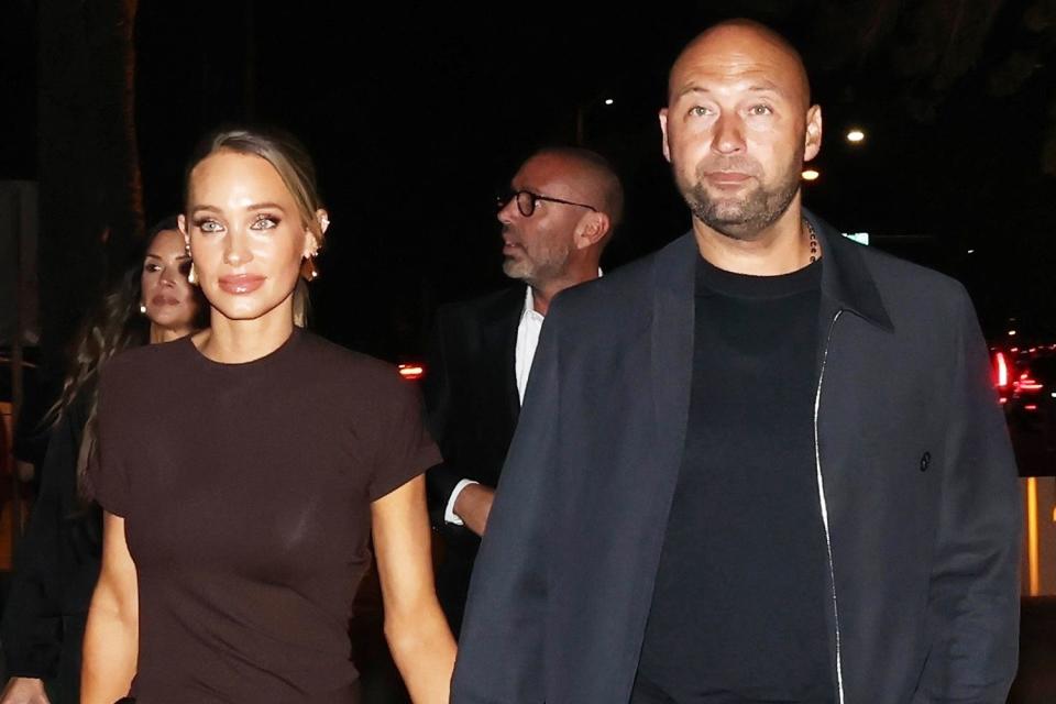 <p>BACKGRID/Mega</p> Derek Jeter and Hannah Davis Jeter