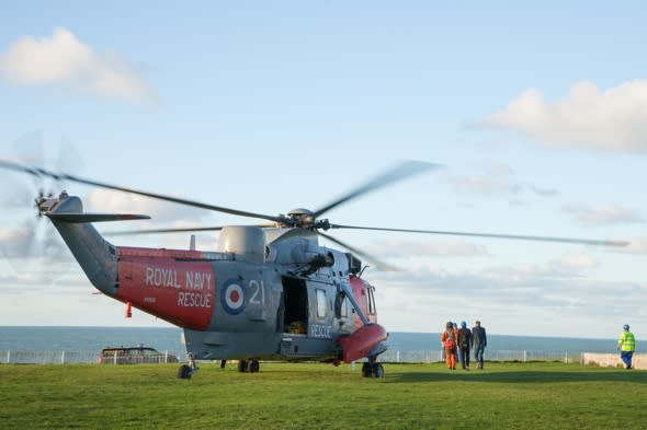 Dramatic rescue of three tourists stuck on rock in Cornwall