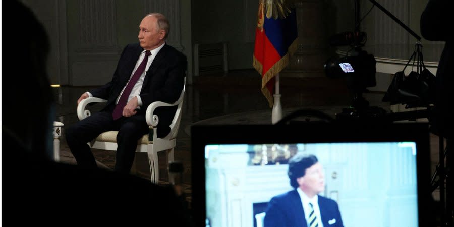 American propagandist Tucker Carlson interviewed Vladimir Putin