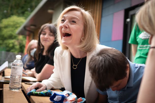 Liz Truss speaks to the press during a visit to the children's charity, Little Miracles in Peterborough. (Photo: Stefan Rousseau via PA Wire/PA Images)