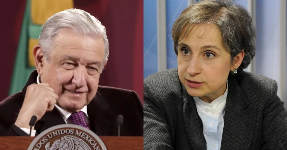 Andr&#xe9;s Manuel L&#xf3;pez Obrador (AMLO) y Carmen Aristegui | Foto: Getty Images