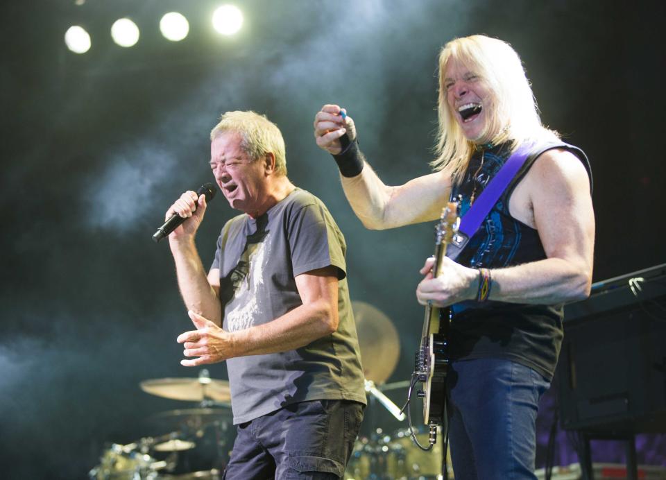 Lead singer Ian Gillan, guitarist Steve Morse and Deep Purple perform at Ak-Chin Pavilion in Phoenix in August 2017.