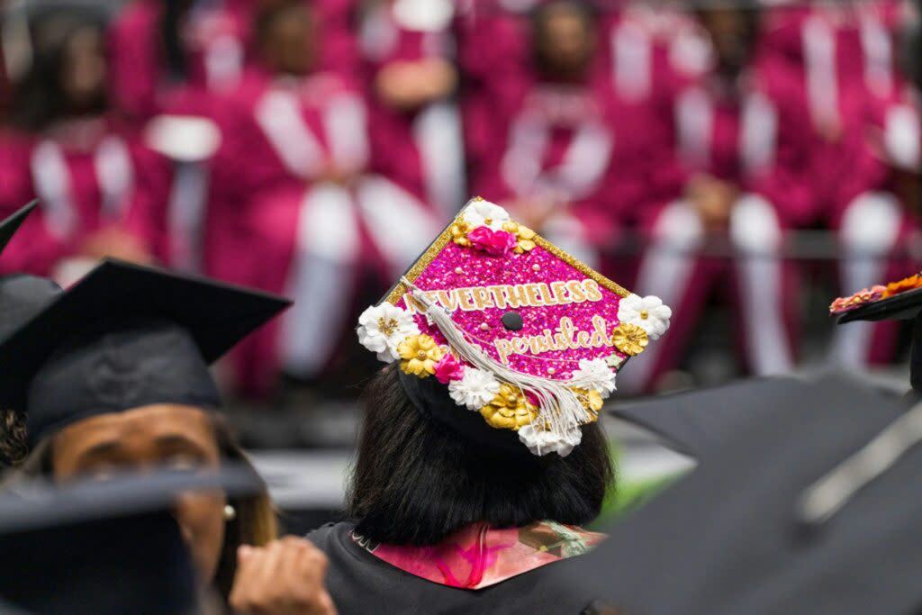 A graduation ceremony at North Carolina Central University on May 4, 2024 in Durham.