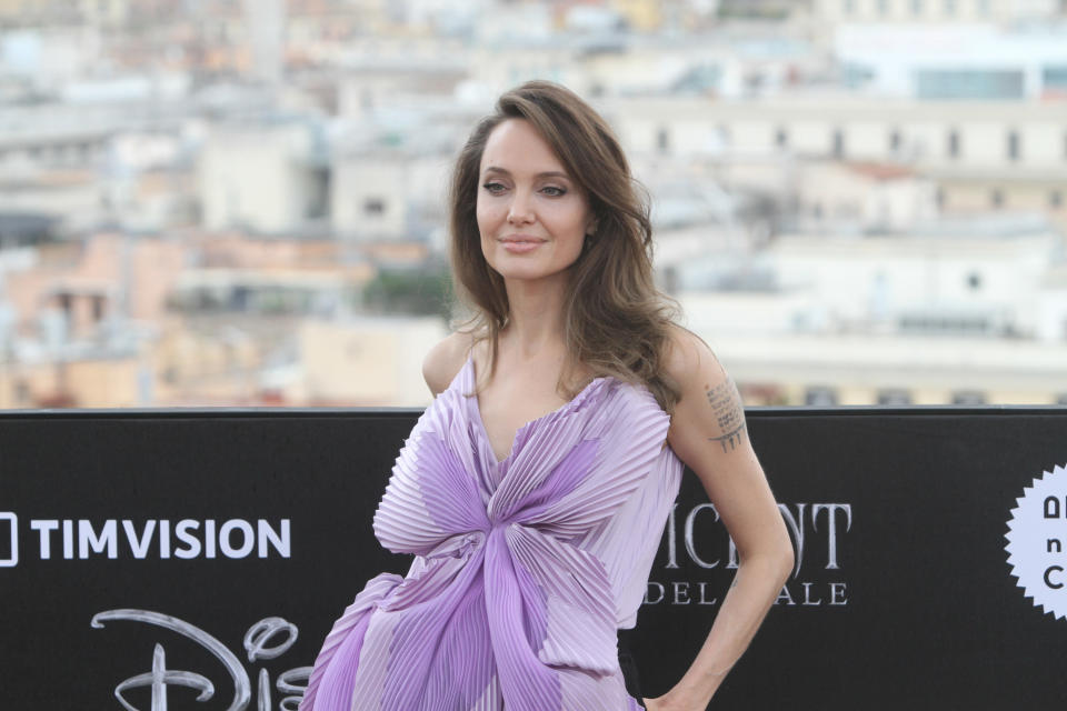 Angelina Jolie make the photocall for the movie "Maleficent: Mistress of Evil" at Hotel de la Ville