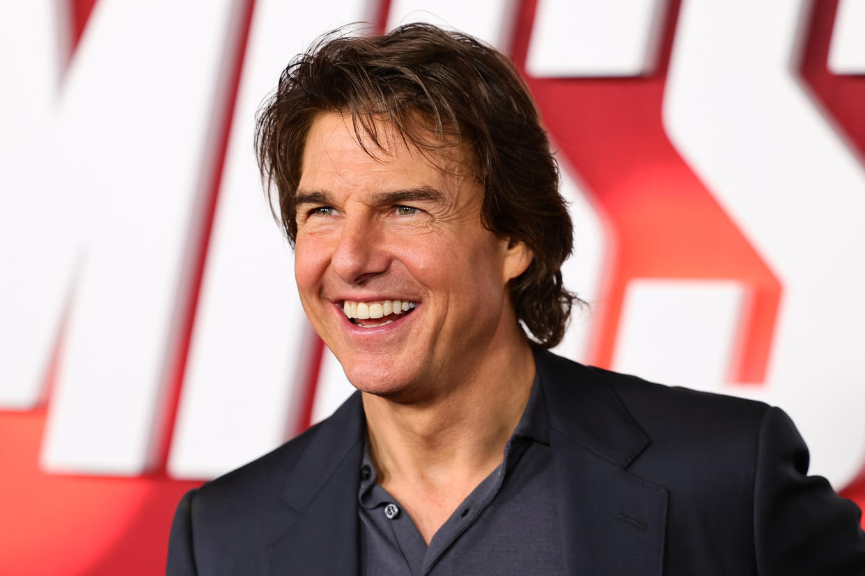 Tom Cruise mostró una cara divertida durante una entrevista hace 20 años. (Foto de Theo Wargo/Getty Images)