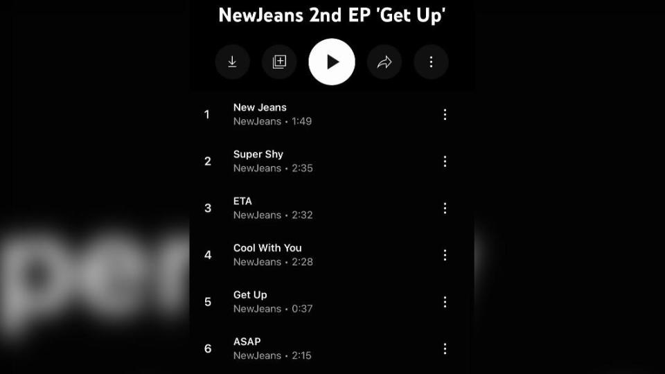 NewJeans新專輯《Get Up》6首歌曲總長度僅有12分鐘。（圖／翻攝自theqoo）