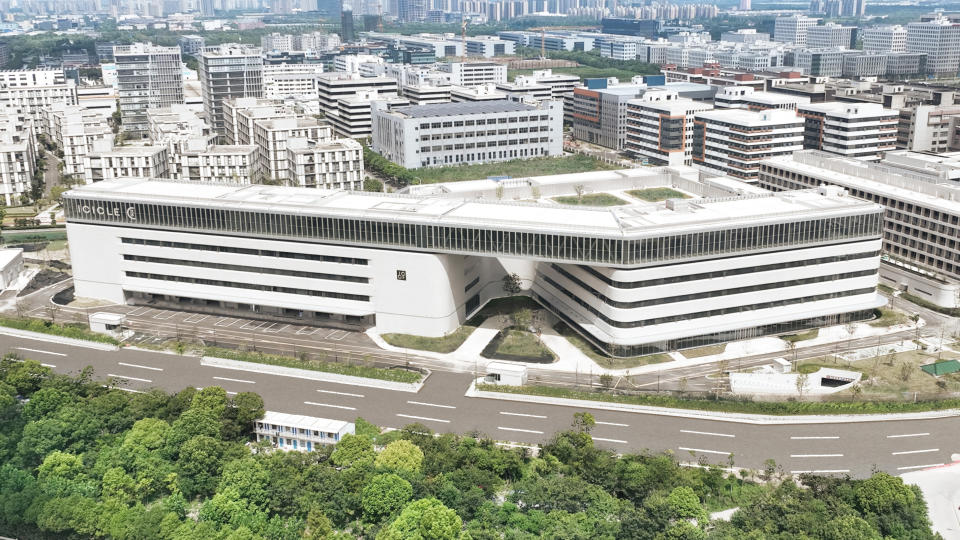 The soon-to-be-revealed Icicle industrial park on the outskirts of Shanghai.