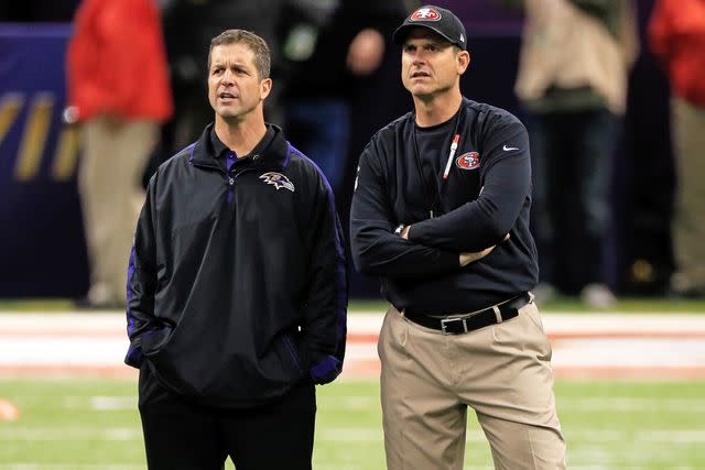 Jamie Squire/Getty Jim and John Harbaugh