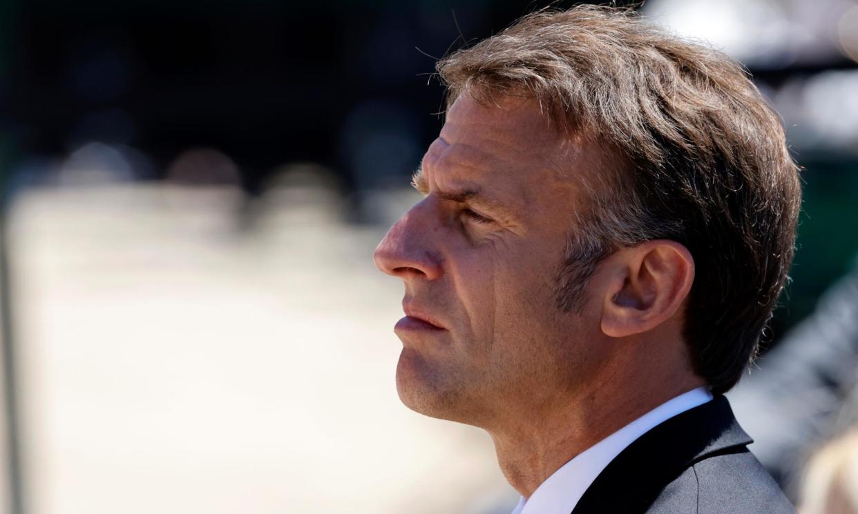 <span>Emmanuel Macron may be trying to force the far-right parties into a real confrontation.</span><span>Photograph: Ludovic Marin/EPA</span>