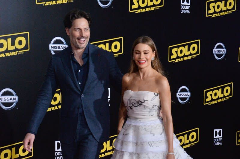 Joe Manganiello (L) and Sofia Vergara attend the Los Angeles premiere of "Solo: A Star Wars Story" in 2018. File Photo by Jim Ruymen/UPI